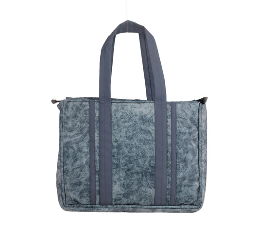 Book Totes ( Small Sizes Suede and Leather Box Totes ) Blushing Blue