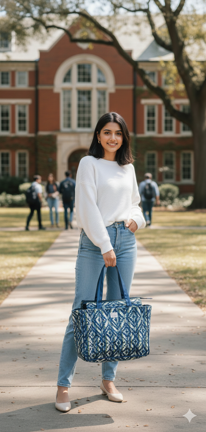 Book totes : Woven Blue