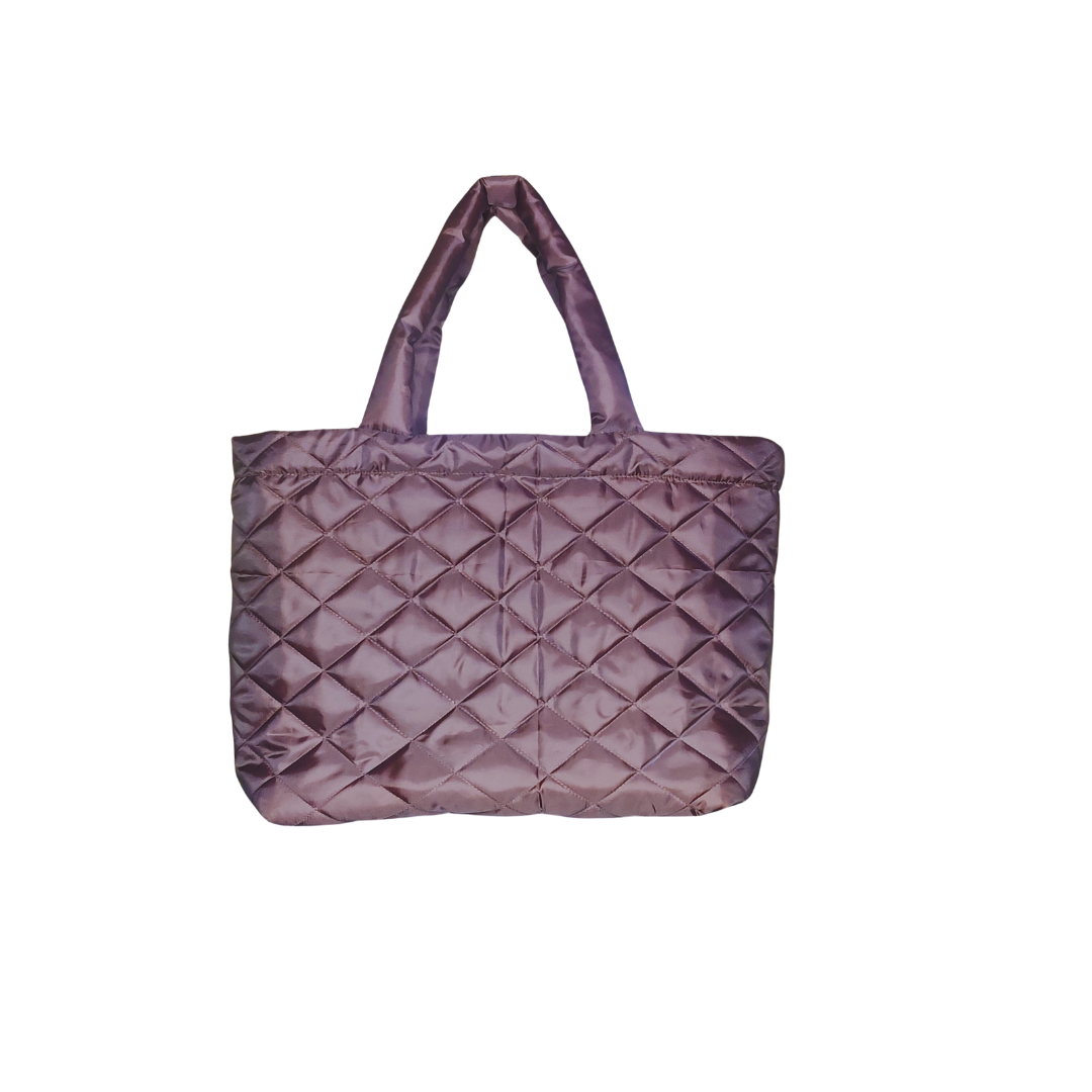 Quilted Boat Totes Brown