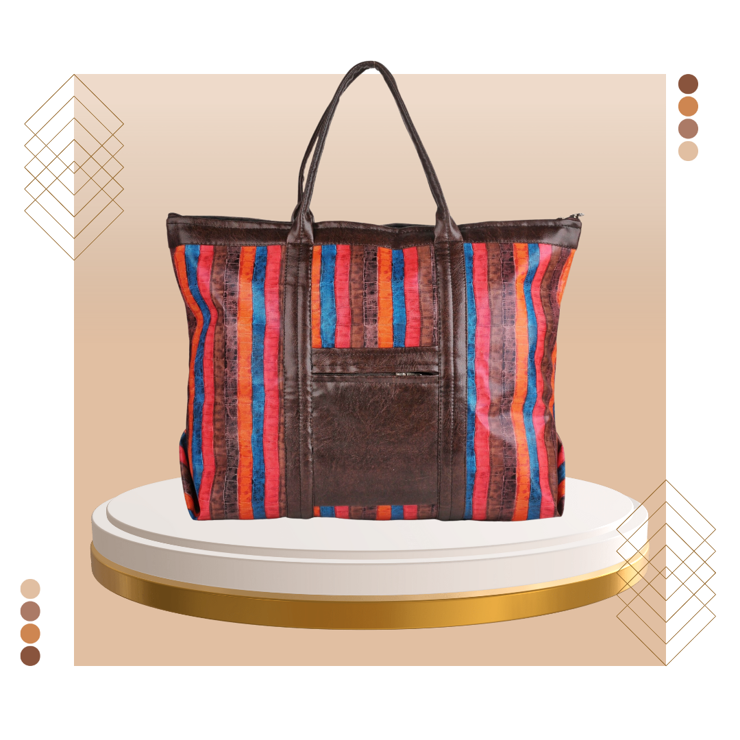 On-the-Go Tote Bag | Faux Leather Exterior & Inner Waterproof Lining
