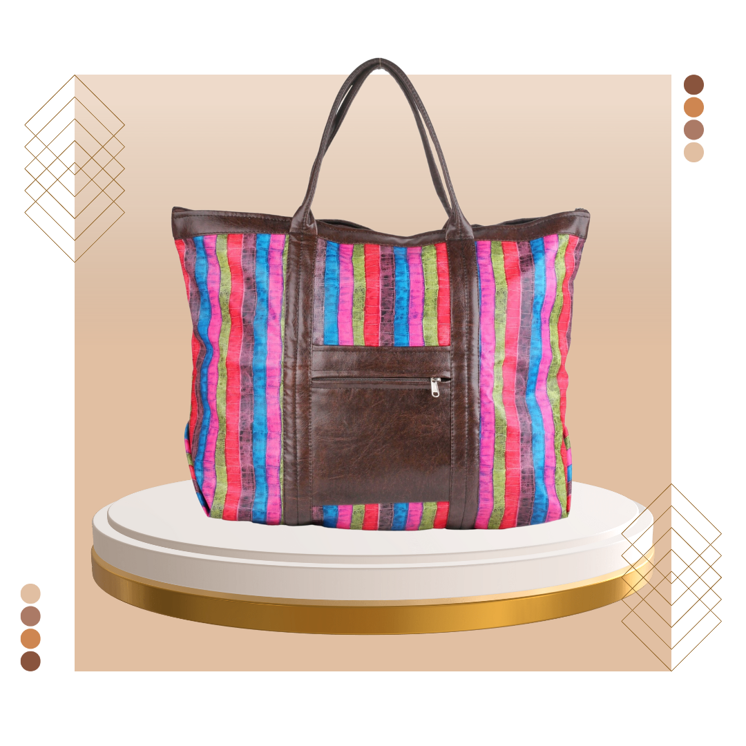 On-the-Go Tote Bag | Faux Leather Exterior & Inner Waterproof Lining