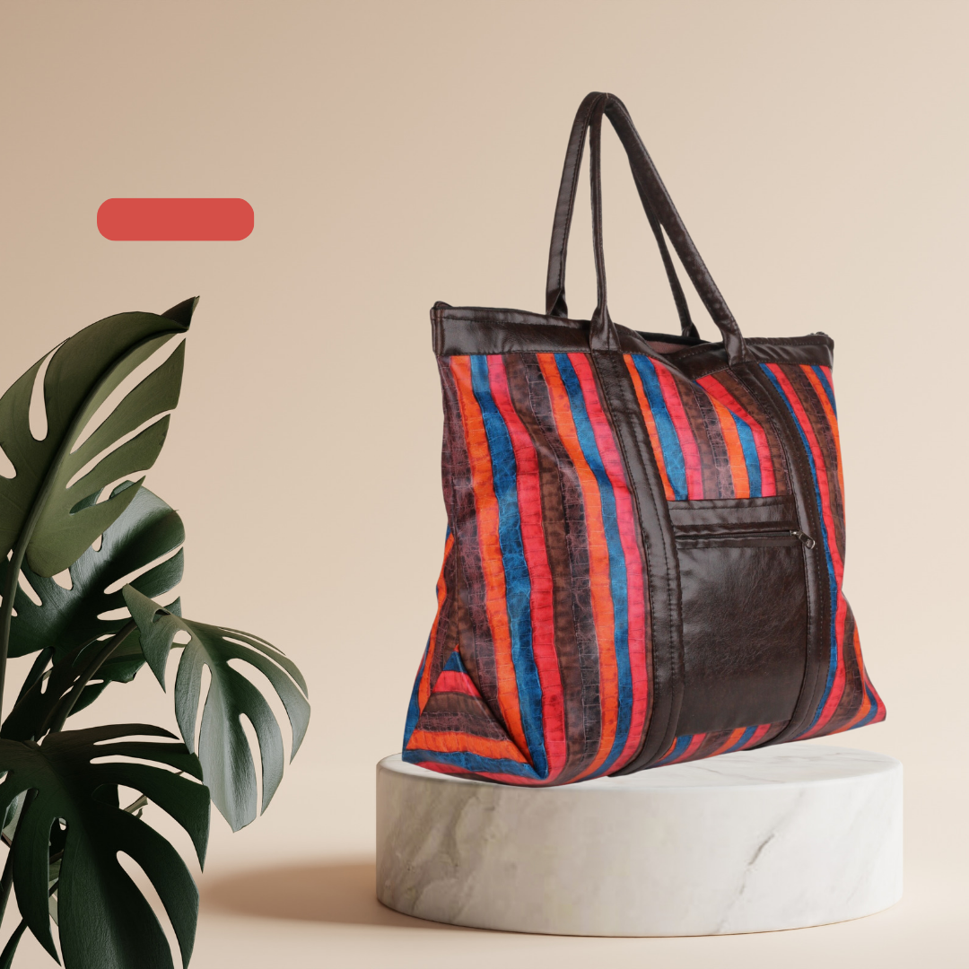 On-the-Go Tote Bag | Faux Leather Exterior & Inner Waterproof Lining