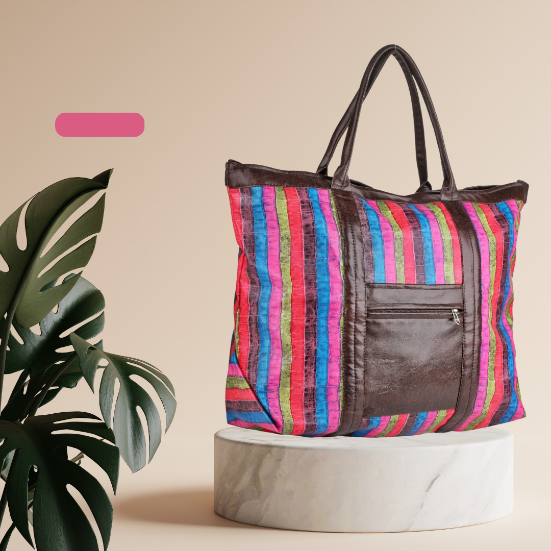 On-the-Go Tote Bag | Faux Leather Exterior & Inner Waterproof Lining