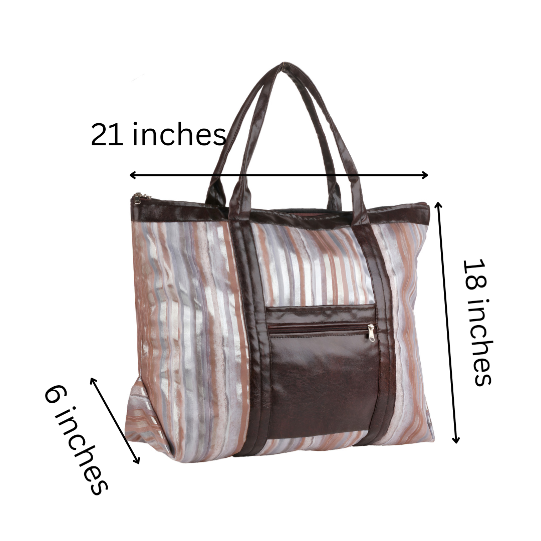 On-the-Go Tote Bag | Faux Leather Exterior & Inner Waterproof Lining