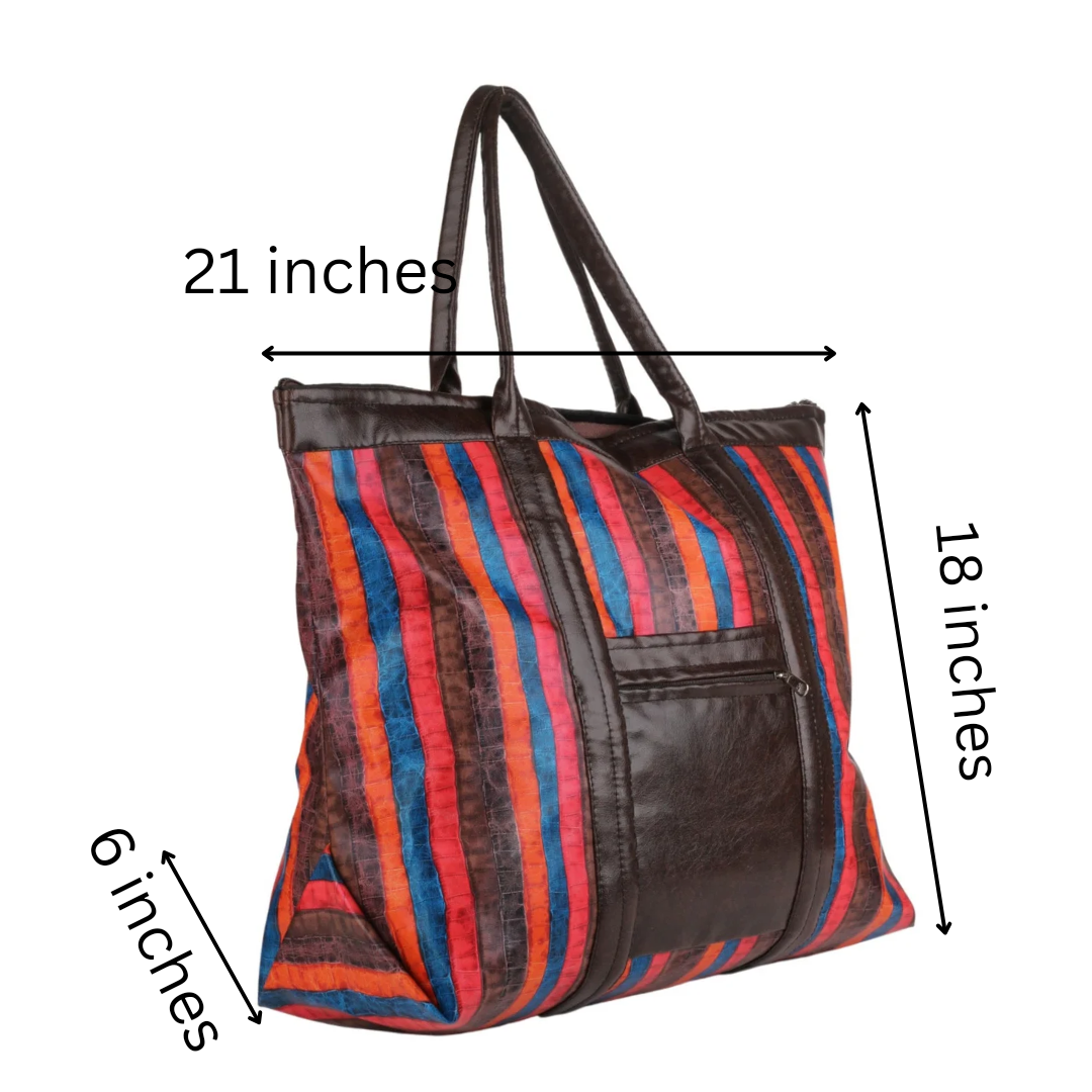 On-the-Go Tote Bag | Faux Leather Exterior & Inner Waterproof Lining