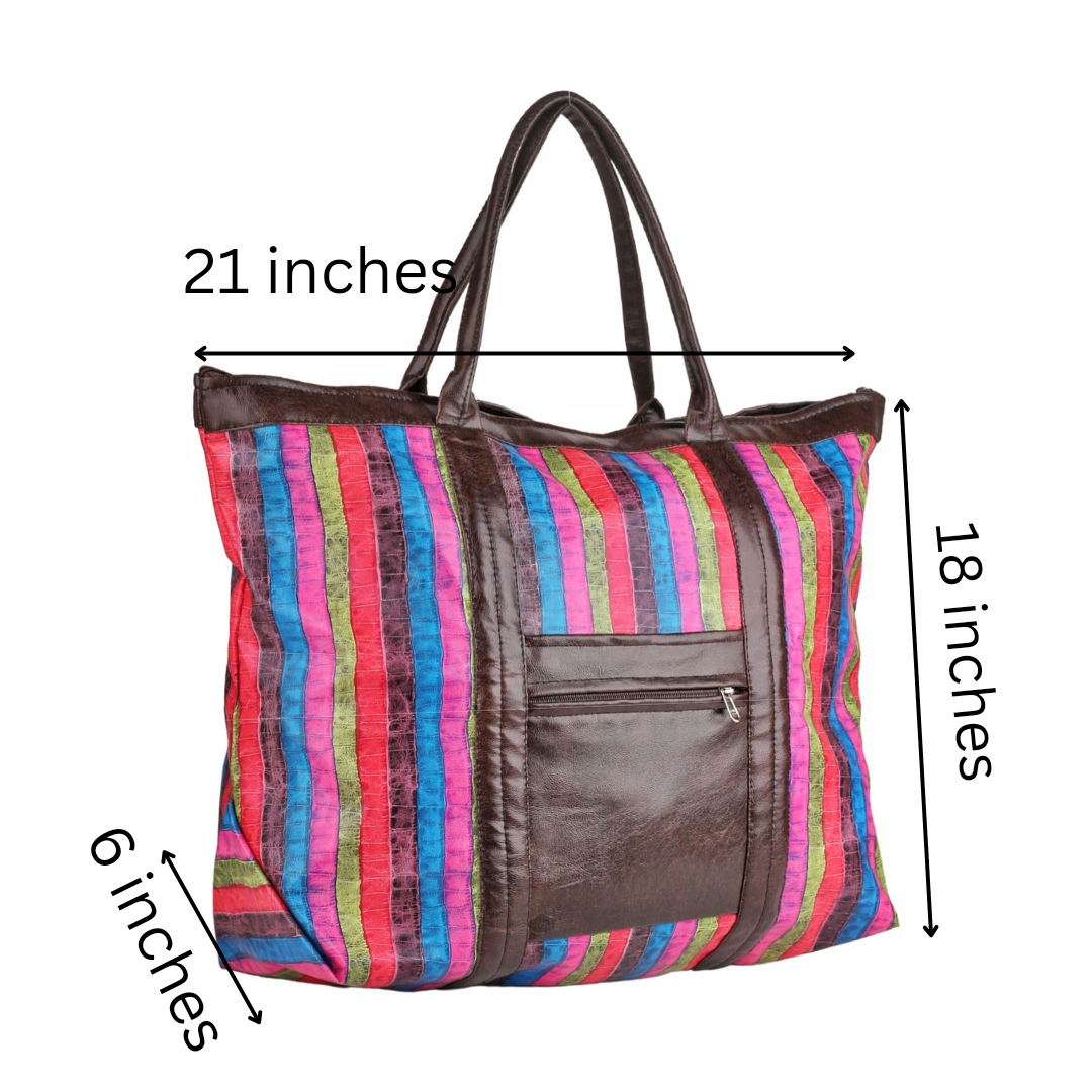 On-the-Go Tote Bag | Faux Leather Exterior & Inner Waterproof Lining