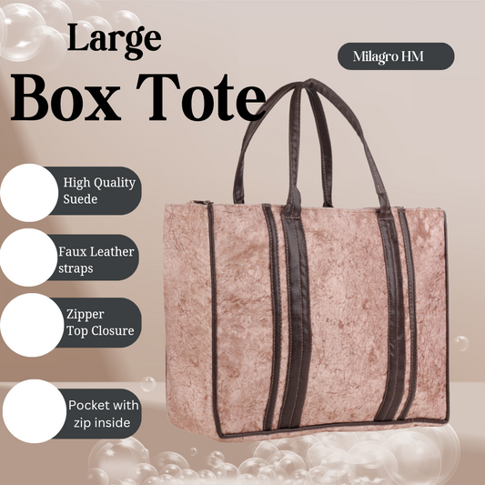Book totes  ( Large Sizes Suede and Leather Box Totes )