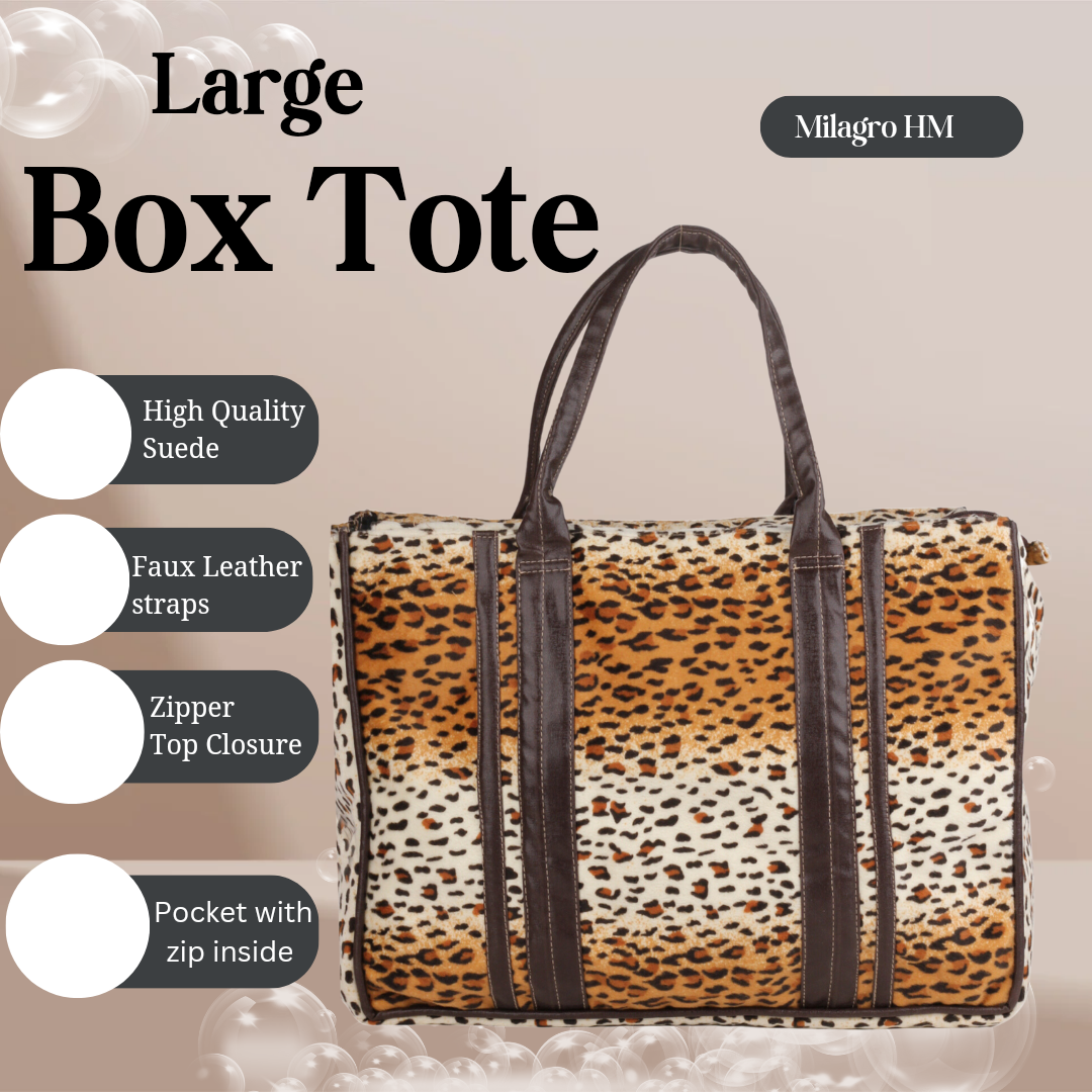 Book totes  ( Large Sizes Suede and Leather Box Totes )