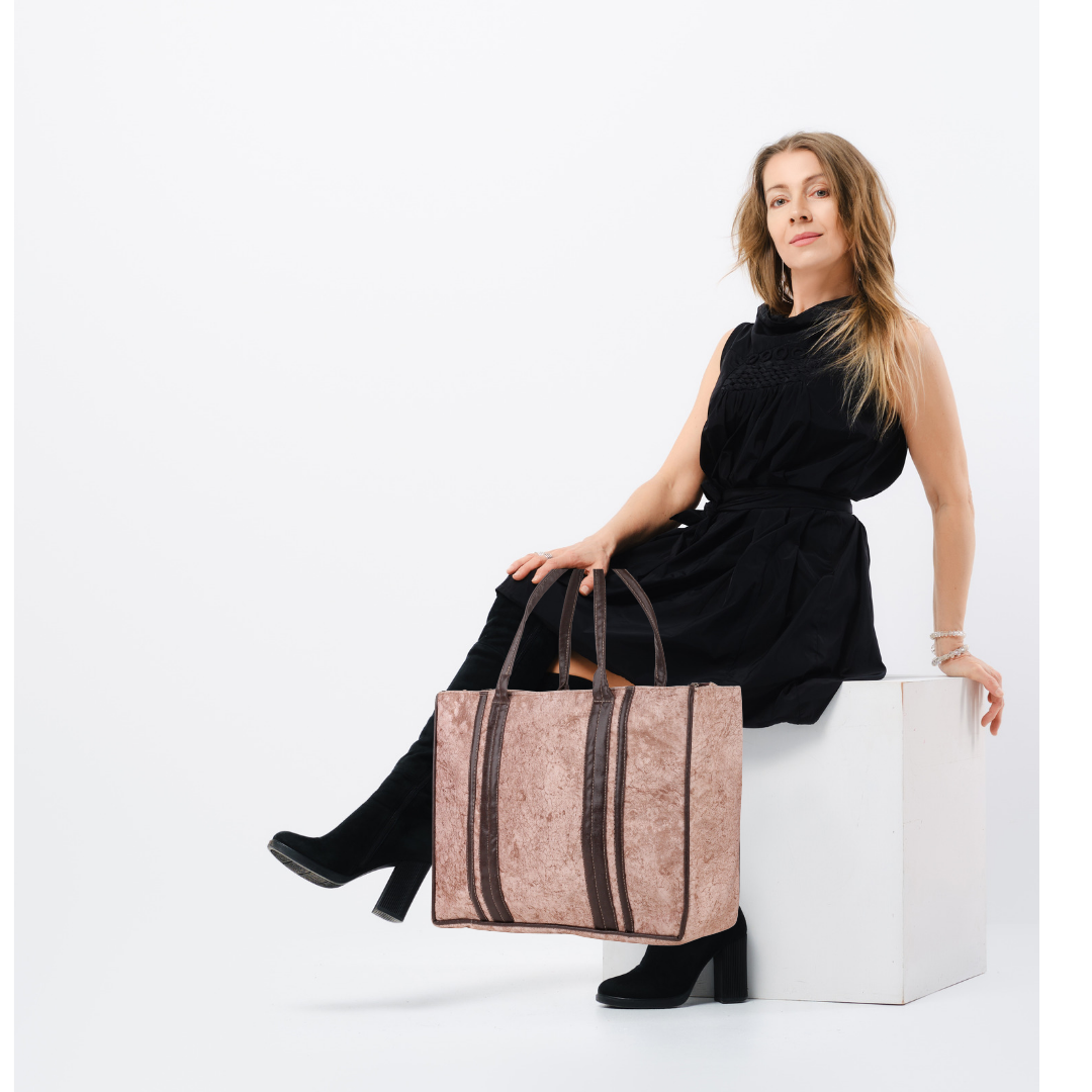 Book totes  ( Large Sizes Suede and Leather Box Totes )