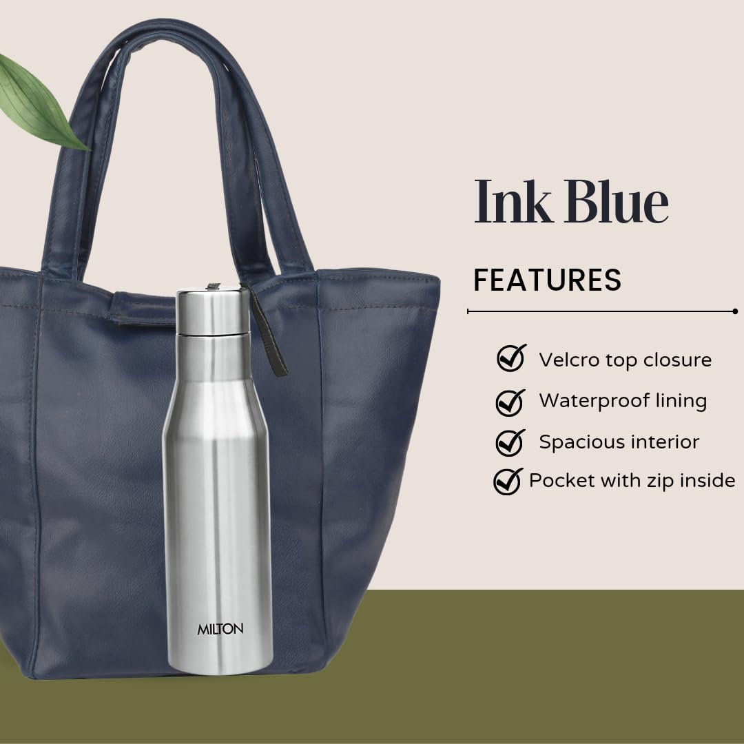 Stylish Lunch Bag - Faux Leather Exterior, Trendy Prints | Inner Waterproof Lining