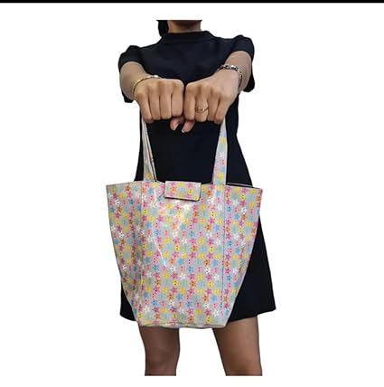 Lunch Bag | Faux Leather Exterior & Inner Waterproof Lining (Floral)