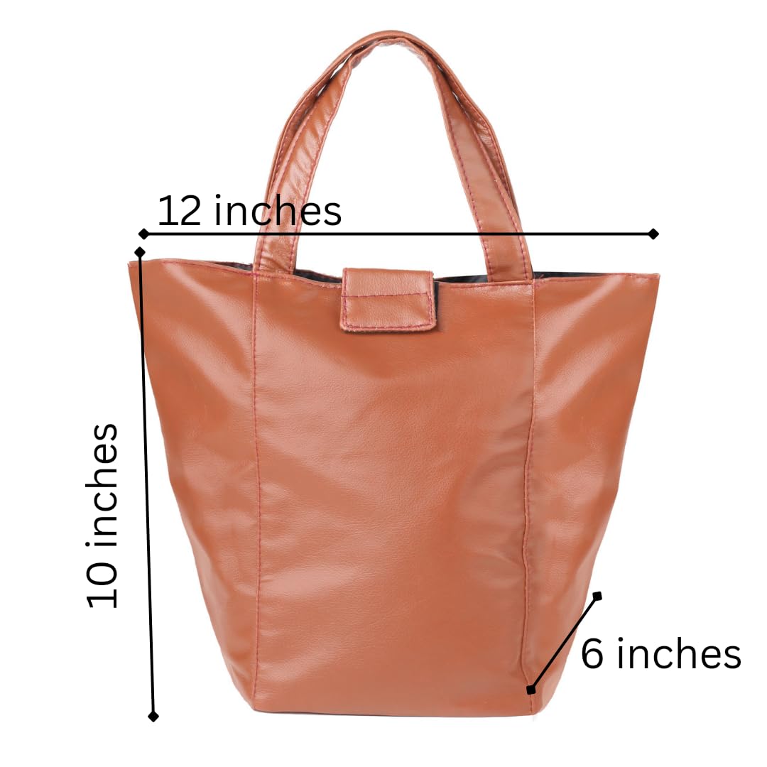 Stylish Lunch Bag - Faux Leather Exterior, Trendy Prints | Inner Waterproof Lining