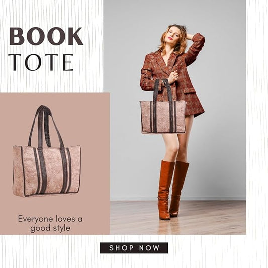 Book Totes ( Small Sizes Suede and Leather Box Totes )