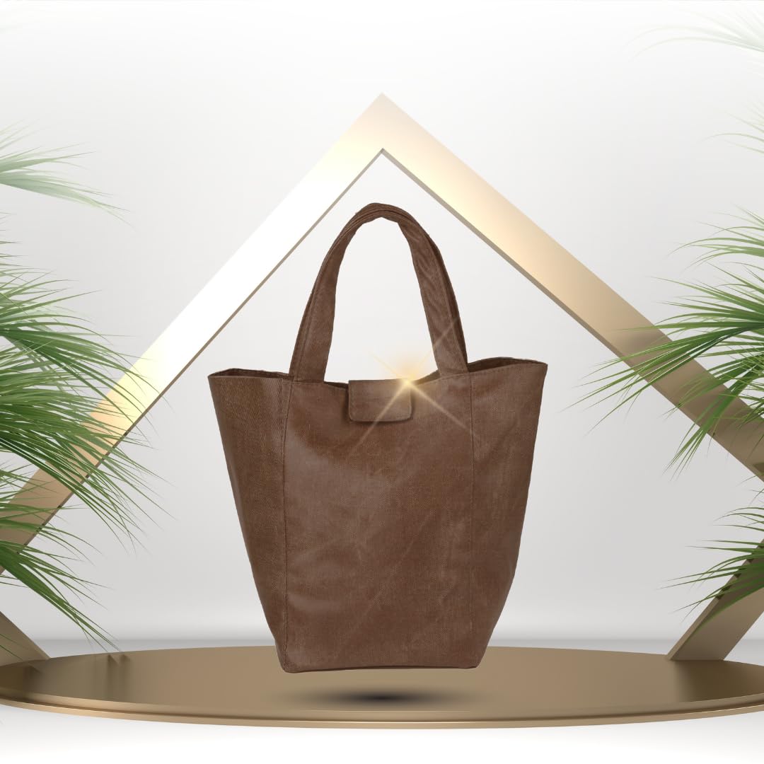 Stylish Lunch Bag - Faux Leather Exterior, Trendy Prints | Inner Waterproof Lining