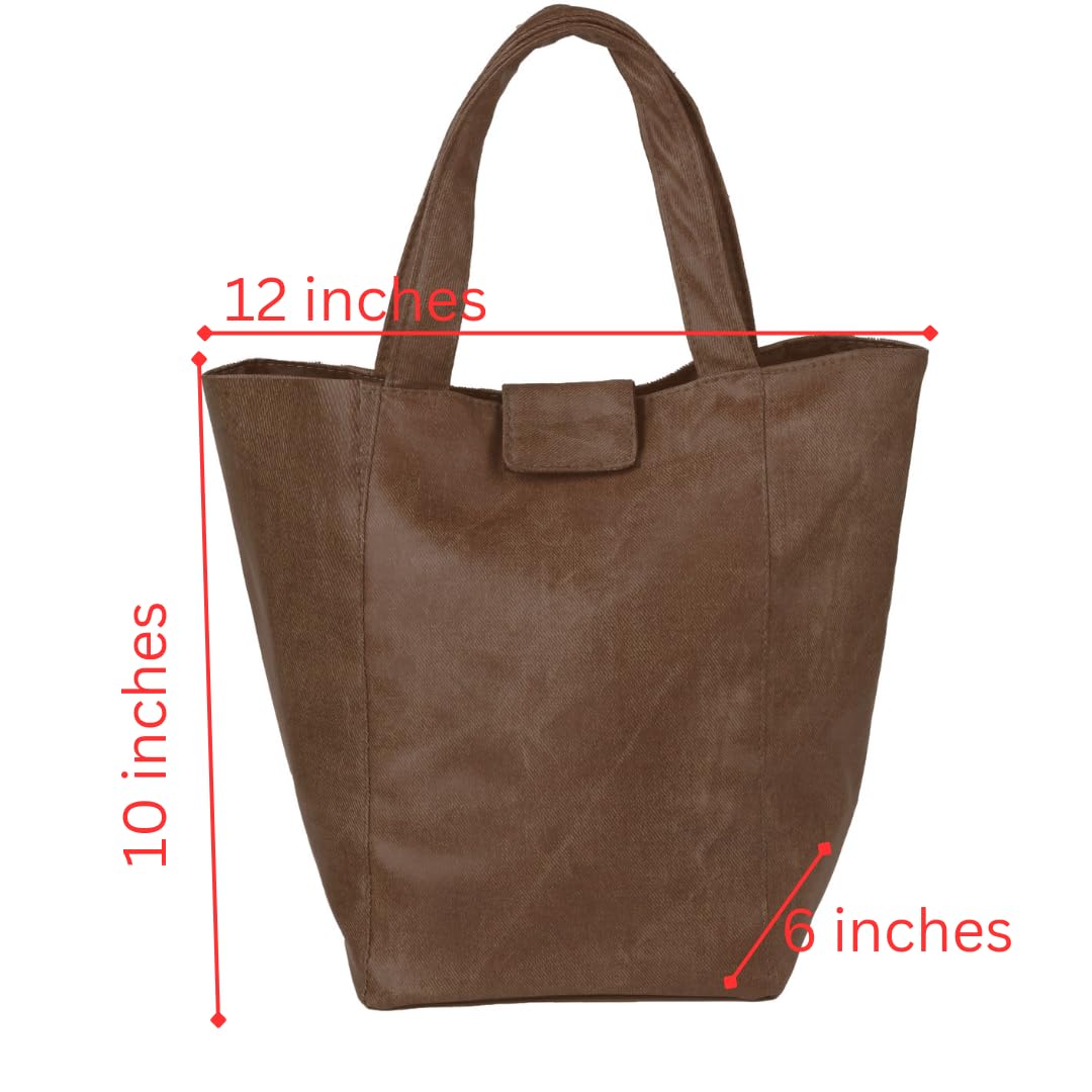 Stylish Lunch Bag - Faux Leather Exterior, Trendy Prints | Inner Waterproof Lining