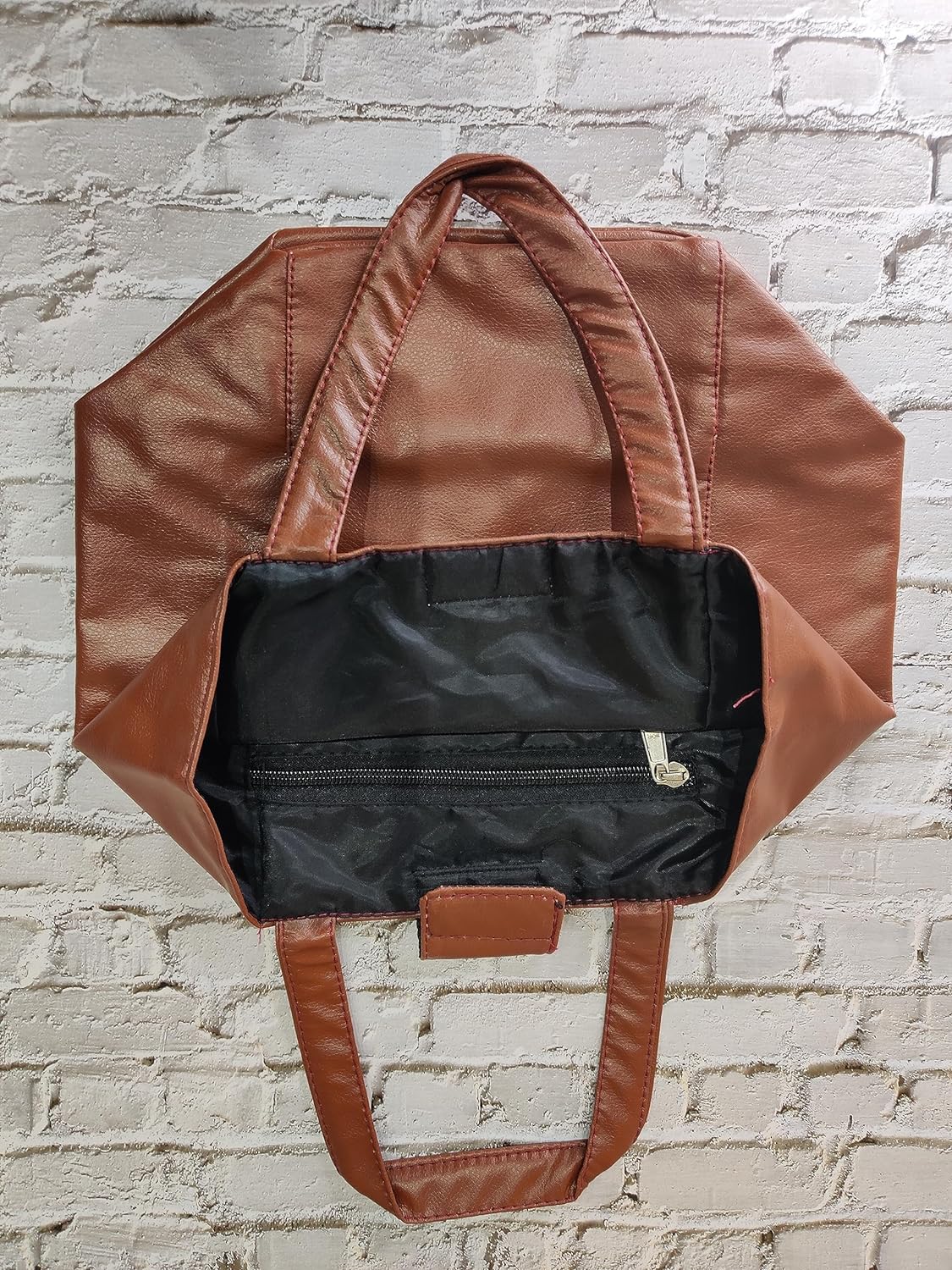 Stylish Lunch Bag - Faux Leather Exterior, Trendy Prints | Inner Waterproof Lining