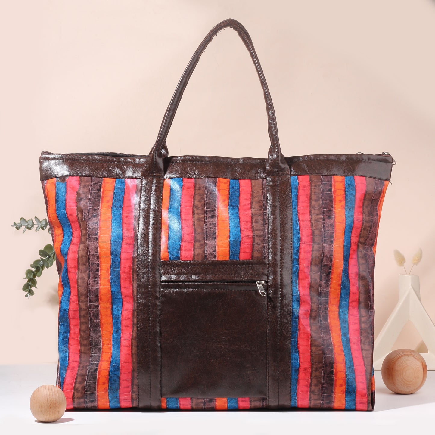 On-the-Go Tote Bag | Faux Leather Exterior & Inner Waterproof Lining