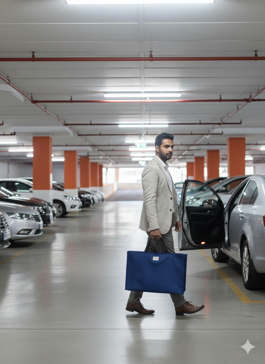 Large Lunch Bags : Basic Blue