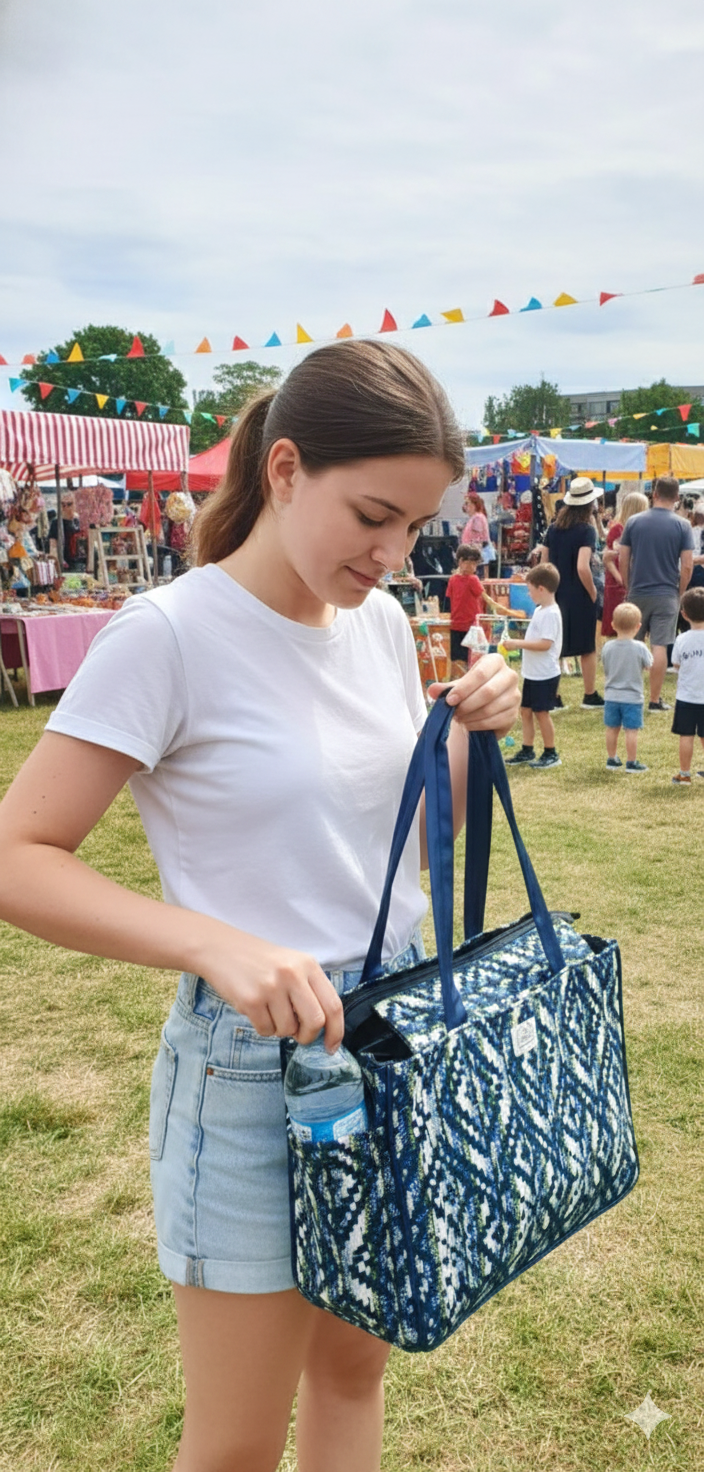Book totes : Woven Blue