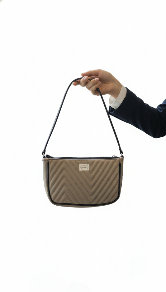 Grey Quilted Baguette