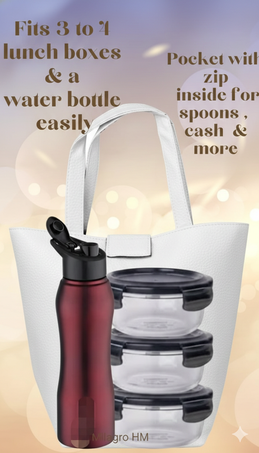 Stylish Lunch Bag : White