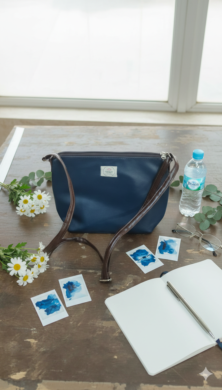 Crossbody Sling Bag with Zip Pocket inside