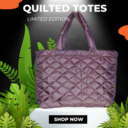 Quilted Boat Totes Brown