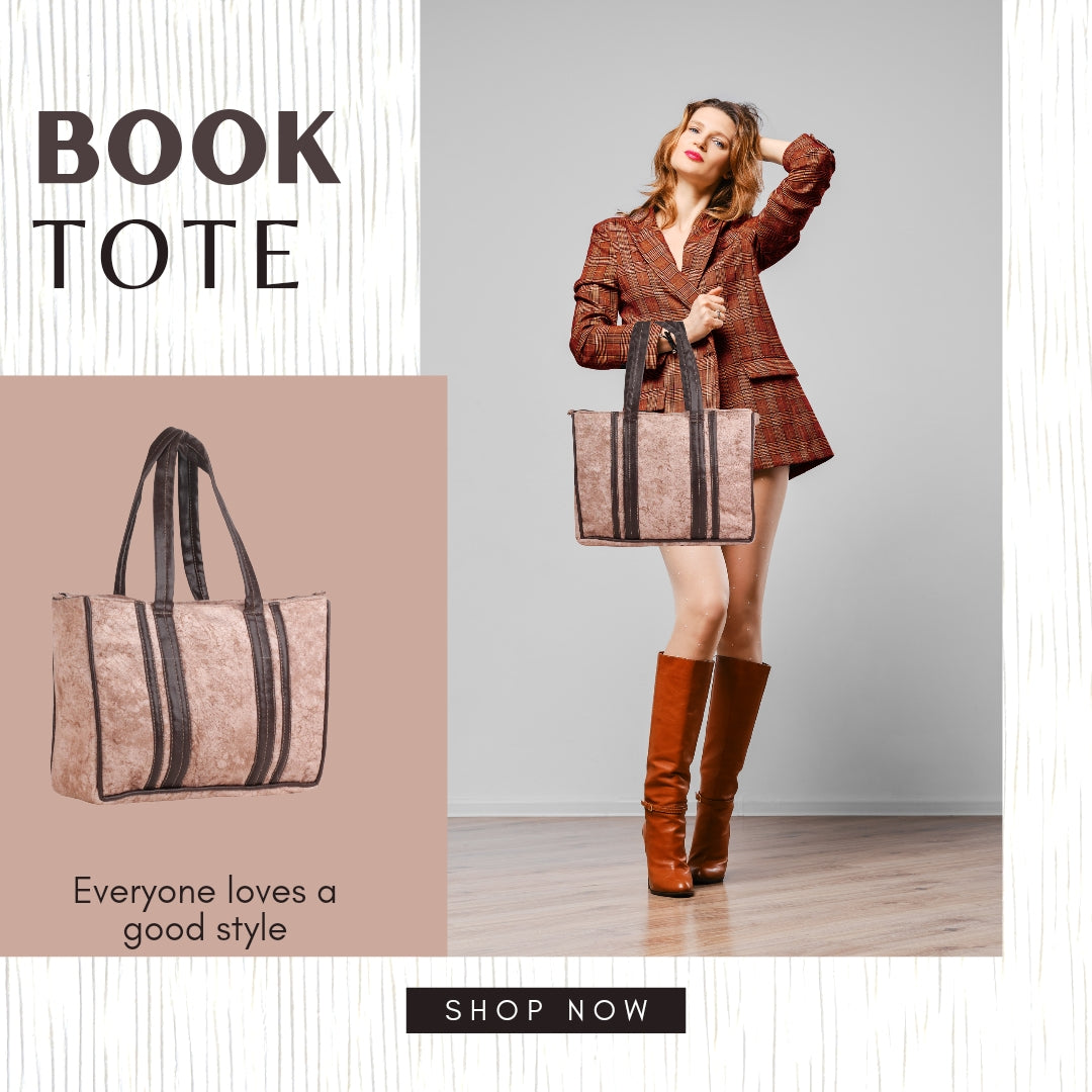 Book totes  ( Medium Sizes Suede and Leather Box Totes )