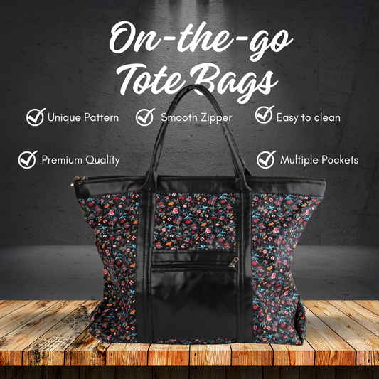 On-the-Go Tote Bag | Faux Leather Exterior & Inner Waterproof Lining