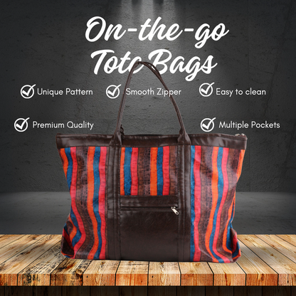 On-the-Go Tote Bag | Faux Leather Exterior & Inner Waterproof Lining