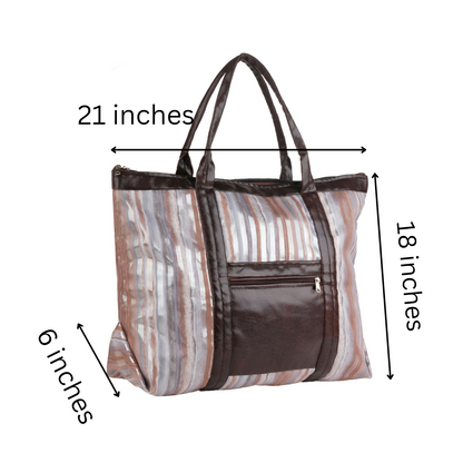 On-the-Go Tote Bag | Faux Leather Exterior & Inner Waterproof Lining