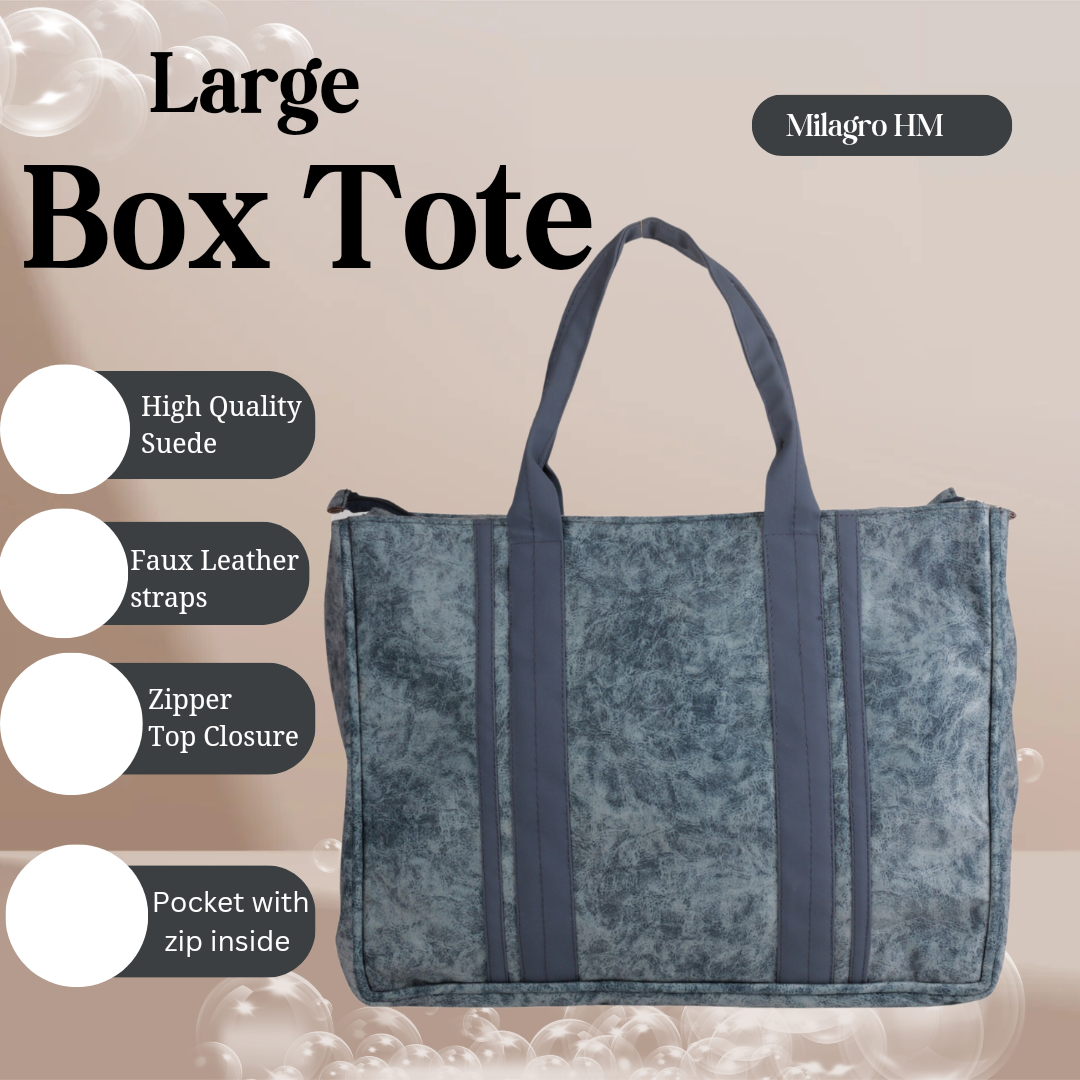 Book totes  ( Large Sizes Suede and Leather Box Totes )