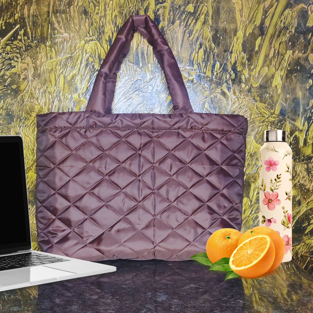 Quilted Boat Totes Brown