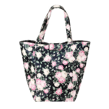 Lunch Bag | Faux Leather Exterior & Inner Waterproof Lining (Floral)