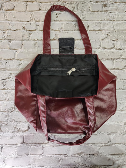 Stylish Lunch Bag - Faux Leather Exterior, Trendy Prints | Inner Waterproof Lining