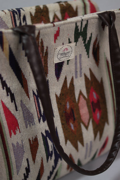 Vibrant White Frill Totes