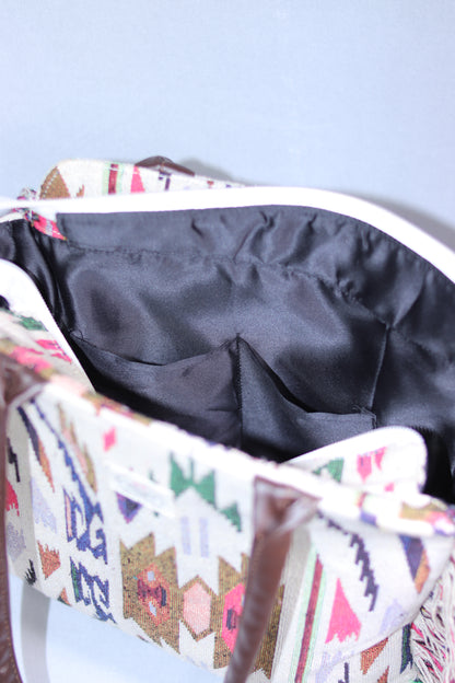 Vibrant White Frill Totes