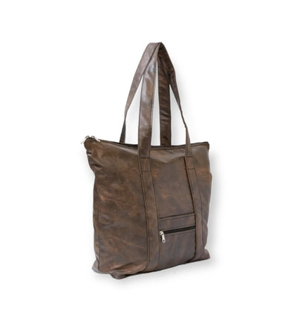 Traveler's Totes ( Large capacity Faux Leather Bags for weekend travelling, grocery shopping , et