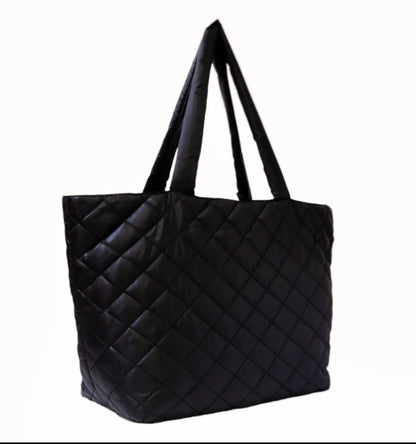 Quilted Boat Totes Black