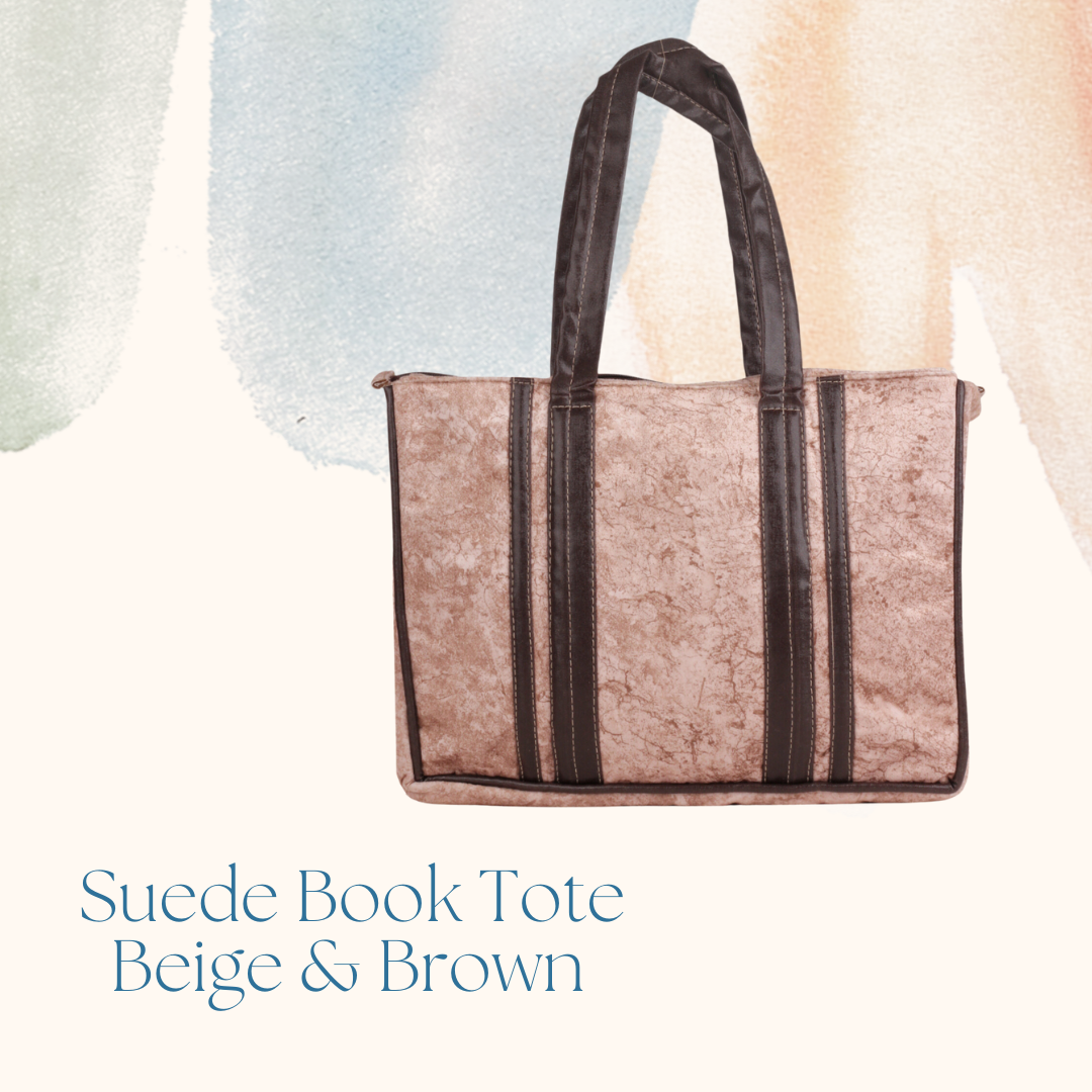 Book totes  ( Medium Sizes Suede and Leather Box Totes )