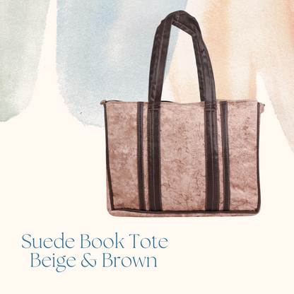 Book totes  ( Medium Sizes Suede and Leather Box Totes )