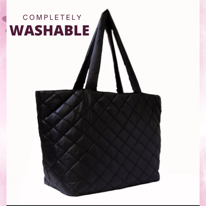 Quilted Boat Totes Black