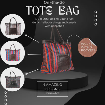 On-the-Go Tote Bag | Faux Leather Exterior & Inner Waterproof Lining