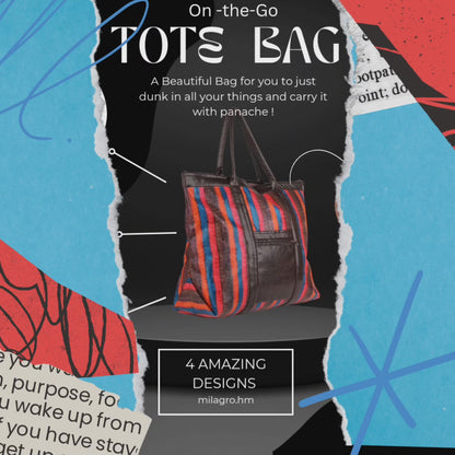 On-the-Go Tote Bag | Faux Leather Exterior & Inner Waterproof Lining