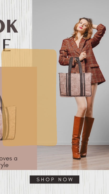 Book totes  ( Medium Sizes Suede and Leather Box Totes )